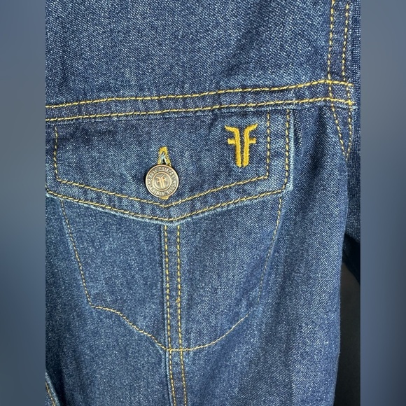 Frye Blue Denim Western Mini Dress size small - Picture 4 of 8